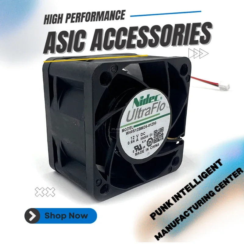 

Nidec W40S12BMD5-01Z90 40mm 12V 0.64A PSU fan