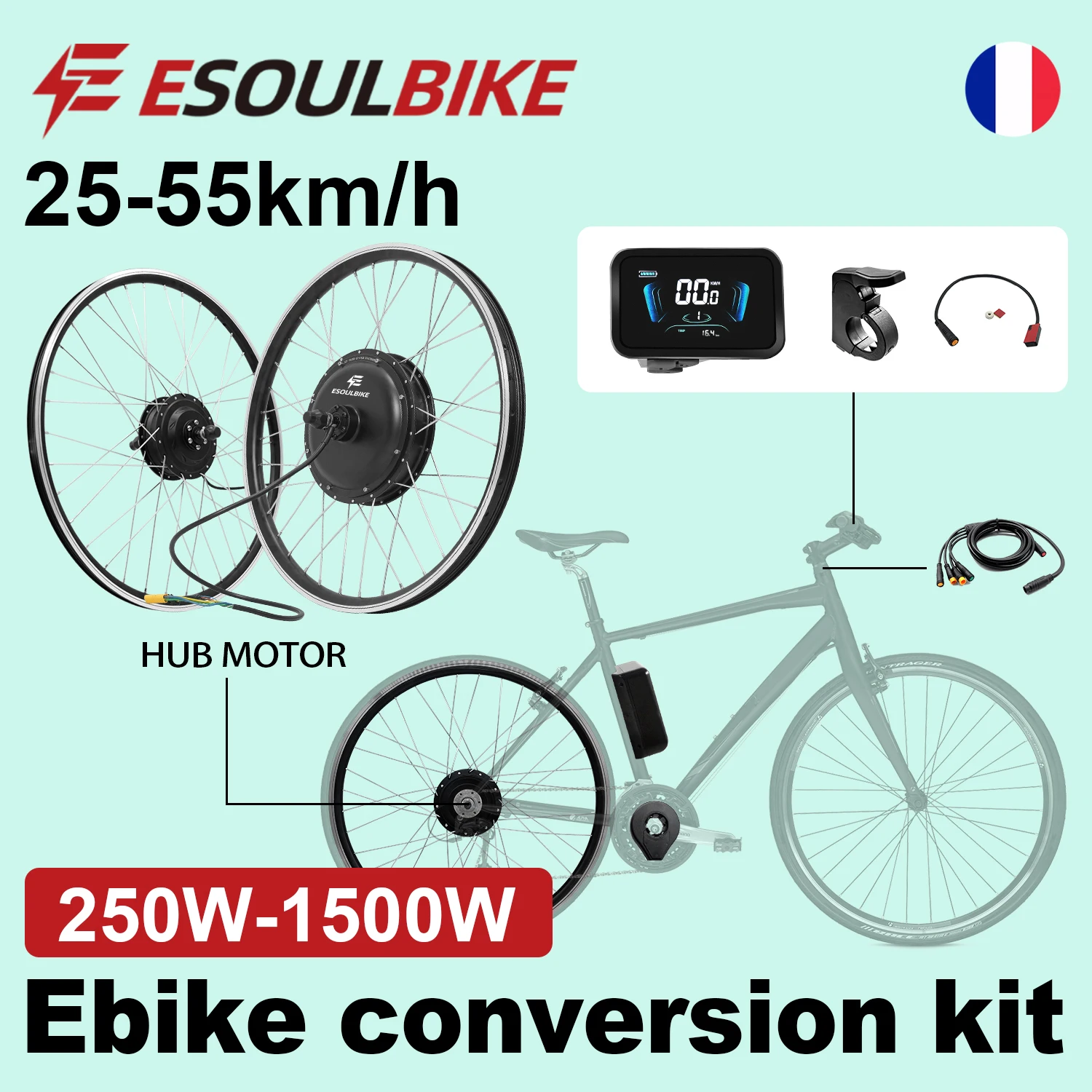 ESOULBIKEEbikekit48V1500W1000W500WCasseetteDisc/V-Brake36V250WFrontwheelhubmotorElectricBikeConversionKit-AliExpress
