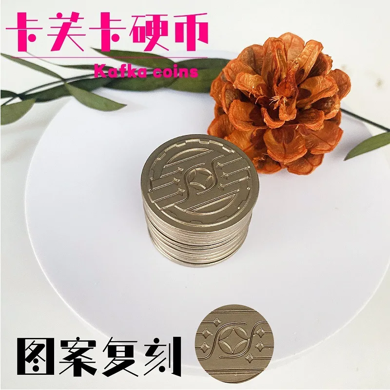 Game Honkai: Star Rail Kafka Cosplay COSTUME Metal Coins Alloy Coin Accessories Halloween Props