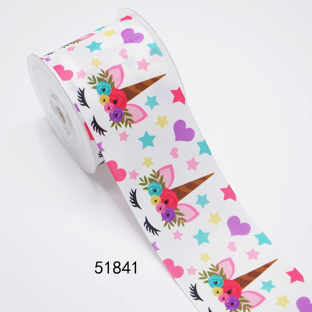 DIY Cartoon Unicorn Printed Grosgrain Ribbon For Craft Supplies Sewing Accessories 5 Yards, Planar Resins Mold 10 Pieces. 50611