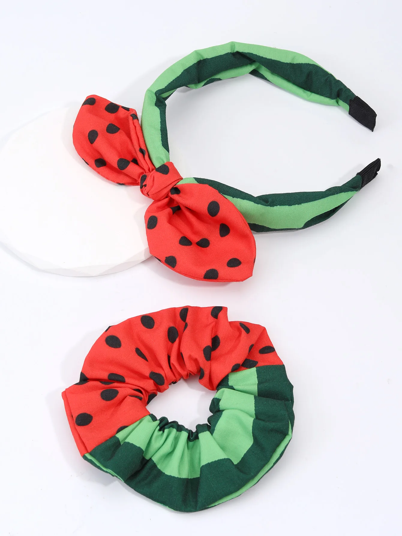 Headband Cute Watermelon Rabbit Ear Hairband Fashion Watermelon Print Hair Tie Children Fashion Cute Headwear Hair Accessories