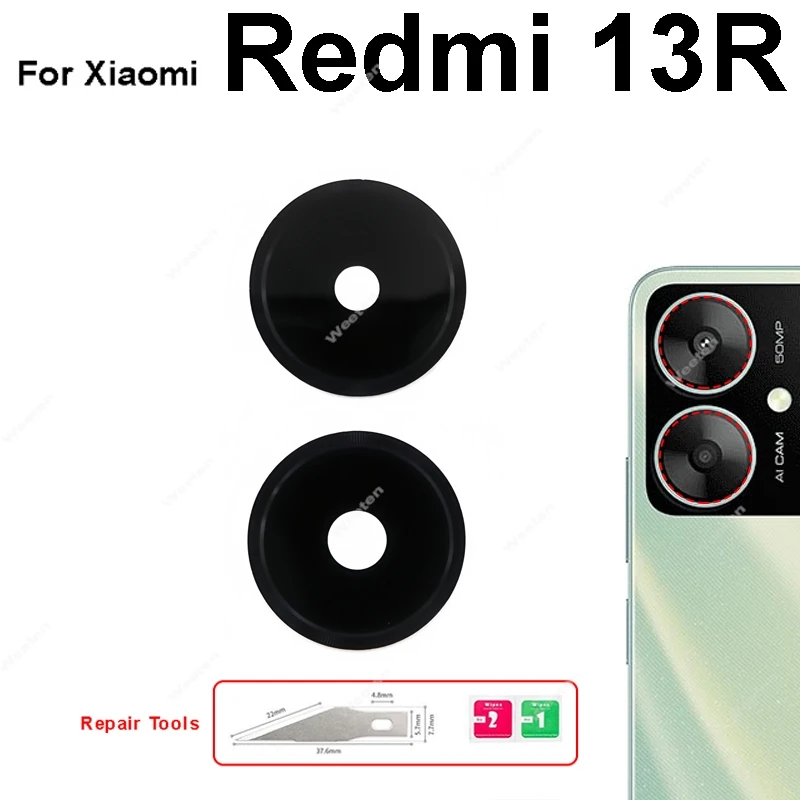 For Xiaomi Redmi 9 9A 9C 9T 10 10C 10A 12C 13 13C 13R 10 Prime 2022 4G 5G Rear Camera Lens Galss Back Glass Lens Repalcement