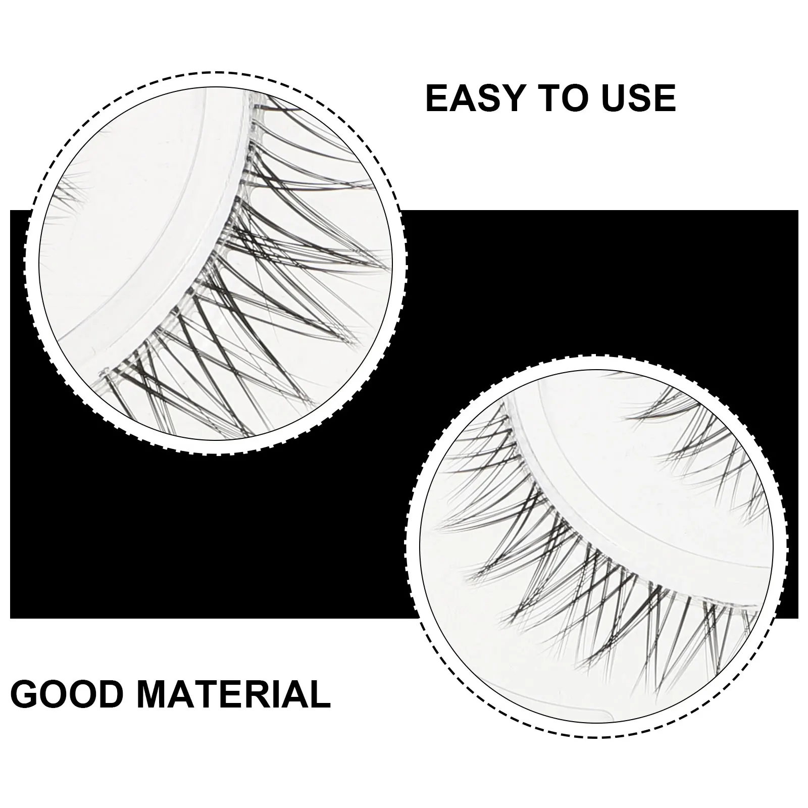 

5Pairs Dense Type Eyelashes High Quality Artificial Fiber Lightweight Comfortable Fit All Day Wear Chic Eye Makeup