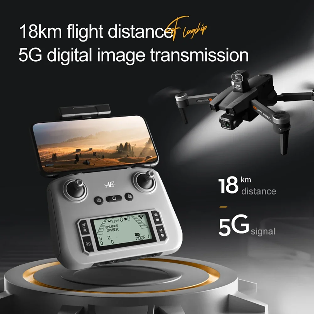 HiSilicon chip fishing AE86/MAX Pro 6000M Drone with Camera 8K Cameras UAV Professional GPS 5G Transmission 360° OAS Quadcopter