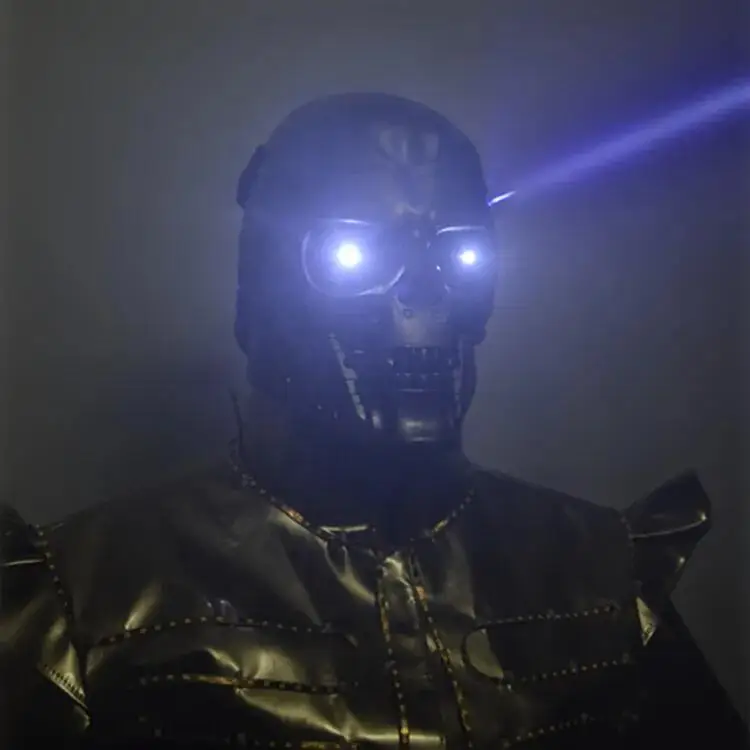 LED glowing skull Halloween helmet Laser mask nightclub bar performance prop party headgears