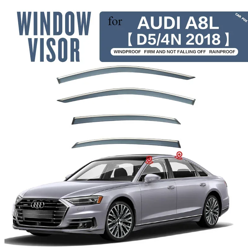 

For AUDI A8L MK4-D5 2018+ Window Visor High Qualiuty Car Side Window Deflector Visor Awnings & Shelters Car Accessories