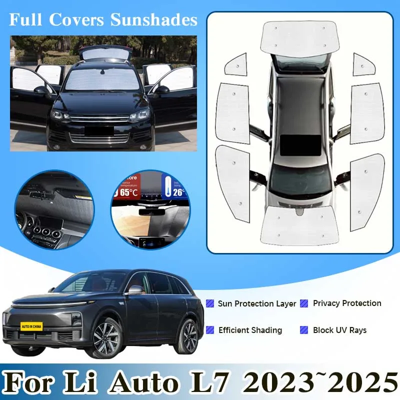 

Car Windshield Visor For Li Auto LiXiang L7 2023 2024 2025 Full Window Anti-UV Sun Protection Sunshades Sticker Auto Accessories