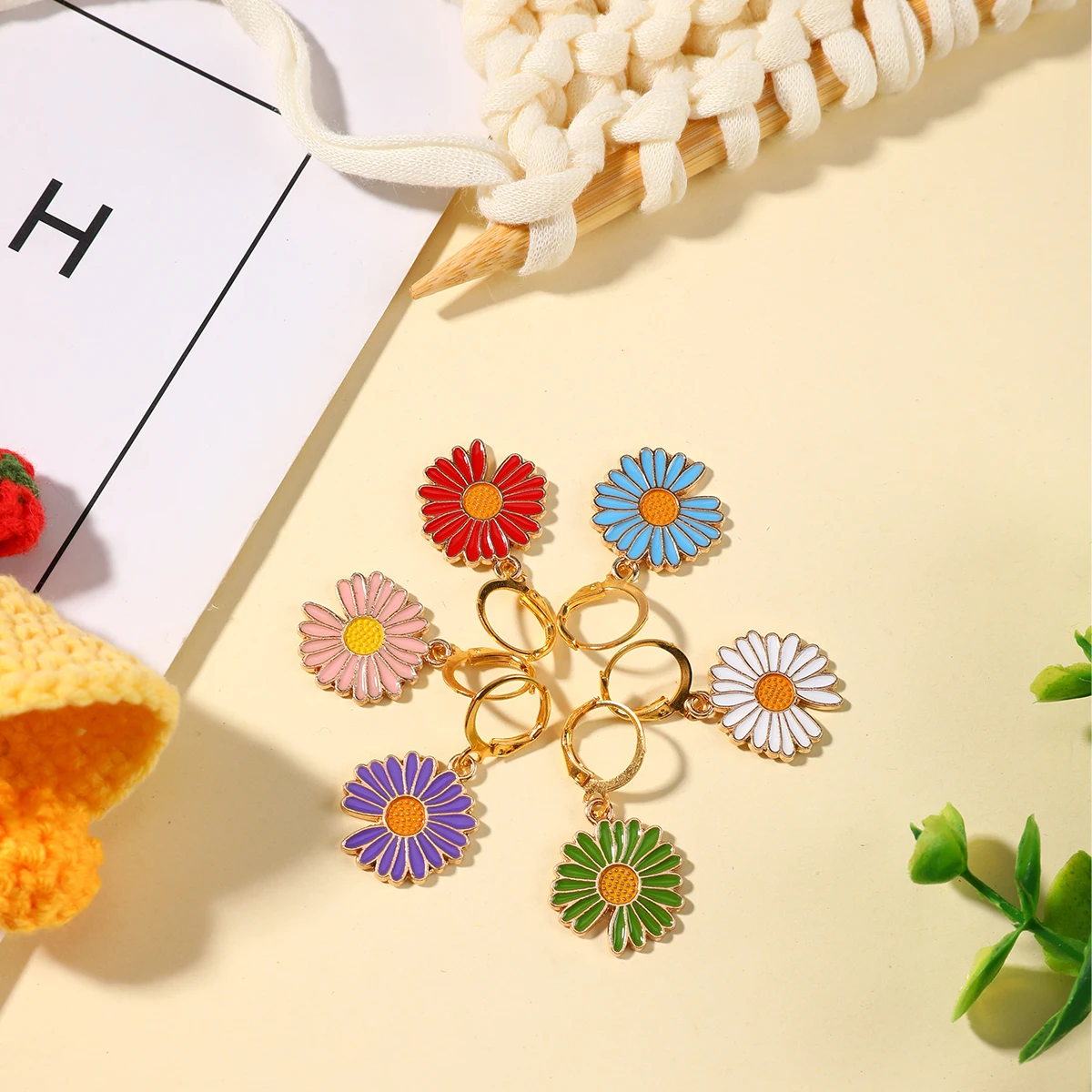 5/8/12pcs Handmade Knitting Stitch Markers Metal Crochet Locking Knitting Markers DIY Yarn Weaving Sewing Accessories Tools Set view 5