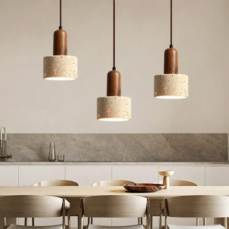 

Nordic Natural Stone Chandelier Minimalist Hanging Light Bar Bedside Kitchen Home Villa Living Room Bedroom Lamp Pendant Lamp