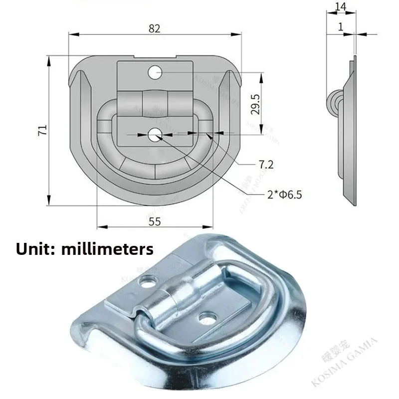 Heavy Duty Steel Ground Anchor for Motorcycle Motorbike Scooter Security Parking Lock Point with Ring for Wall Floor Moto Lock view 4
