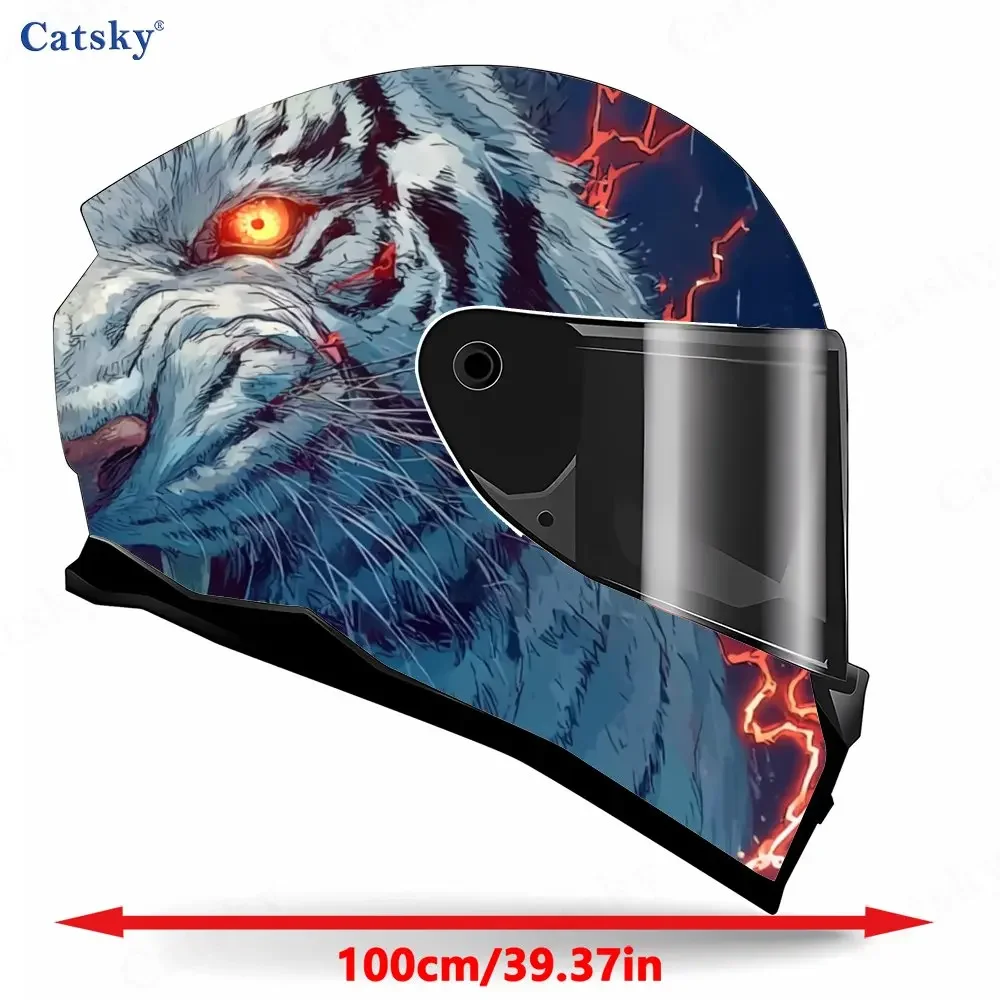 Blazing Tiger PVC material self adhesive waterproof motorcycle helmet sticker, paste firmly and do not fall, waterproof and weat