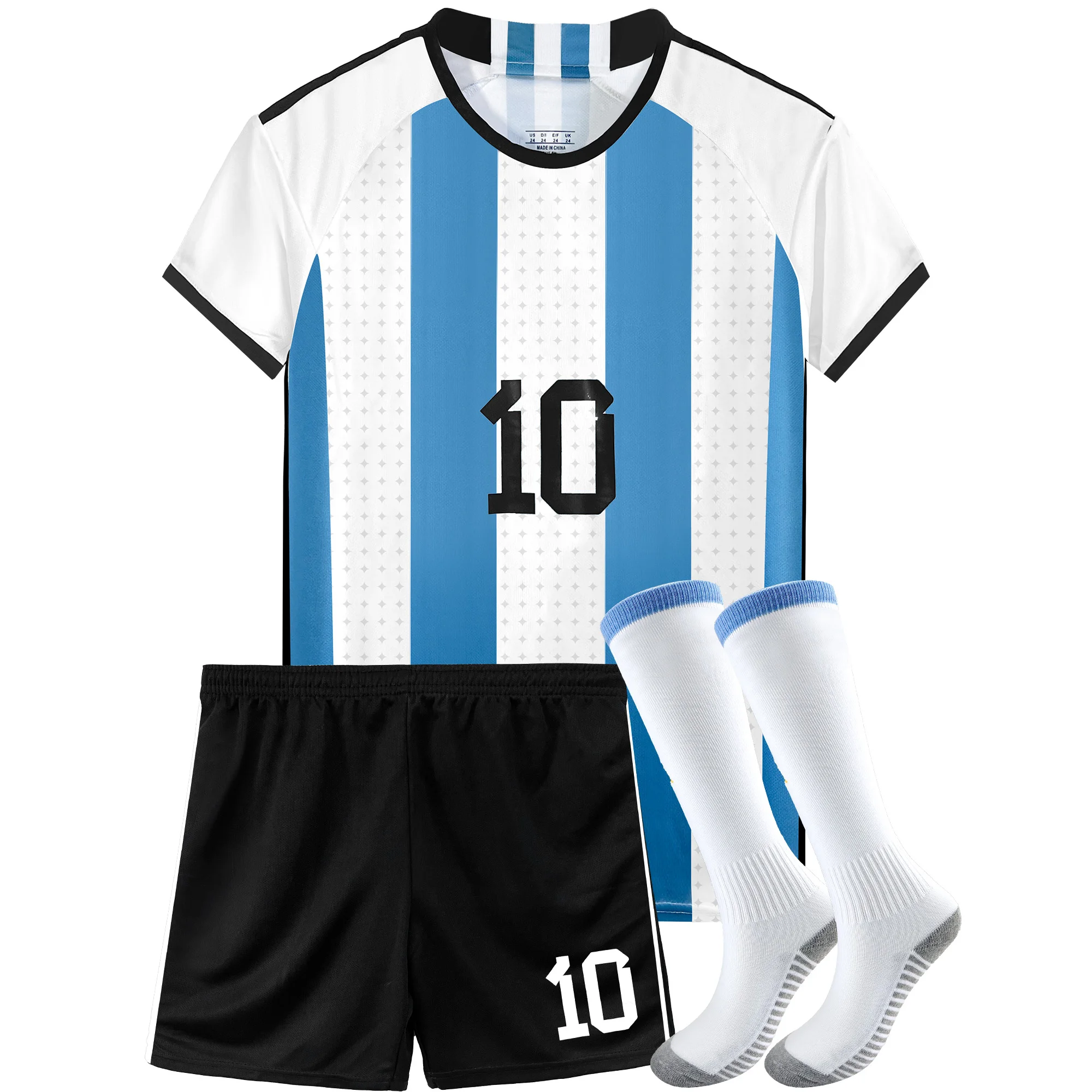 Camiseta de fútbol para niños, uniforme de fútbol juvenil, camiseta deportiva, kit para niños de 4 a 14 años, regalo de cumpleaños, ropa para aficionados al fútbol