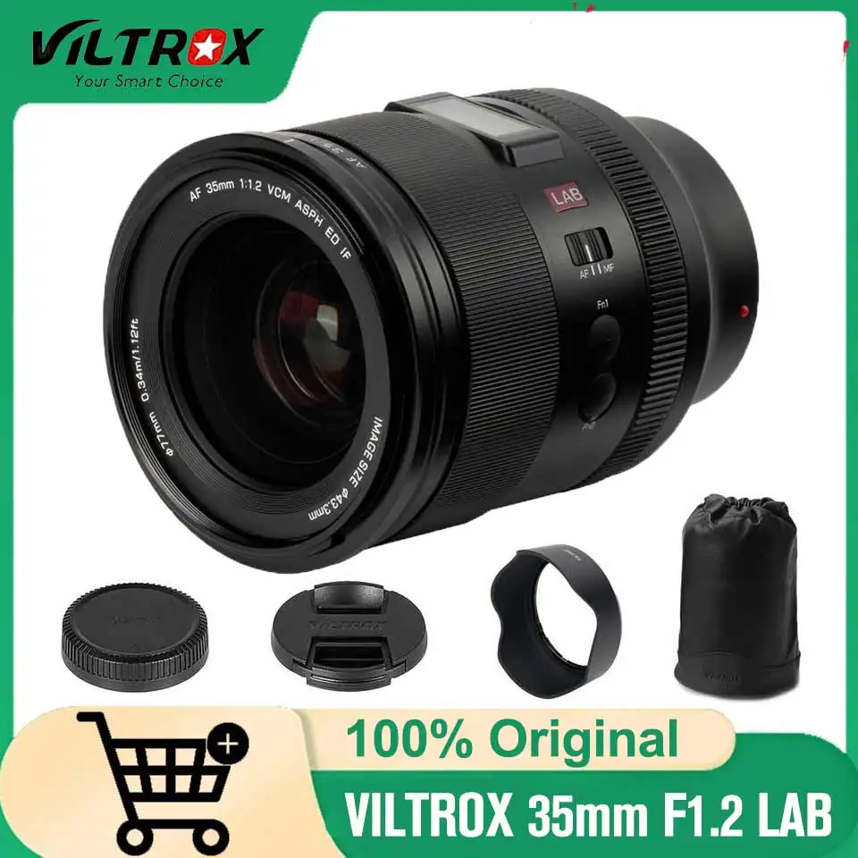 VILTROX AF 35mm F1.2 LAB for Sony E-Mount Full-Frame Camera Lens Auto Focus Portrait Lens a6500 a6600 ZV-E10 a7RlII a7RIV