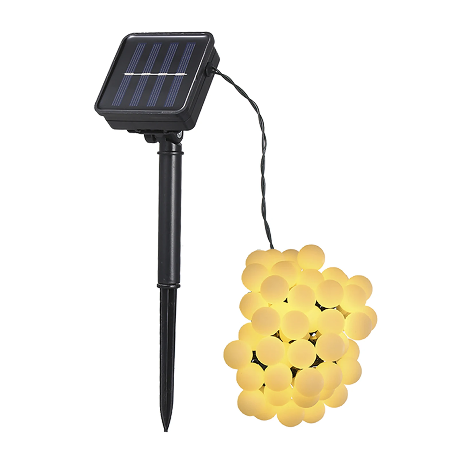 Solar Powered 50 LEDs String Light IP44 Water-resistant Outdoor Hanging Fairy Lights House Decoration Ball String Lamp