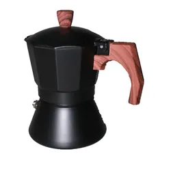 New Pure Black Moka pot induction cooker suitable coffee maker aluminum coffee machine