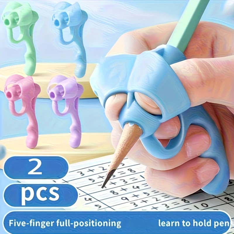 

2pcs Grip Pen Corrector, Writing Posture Assistance Tool, Soft Rubber Grip Pen, Handwriting Assistance Correction Tool