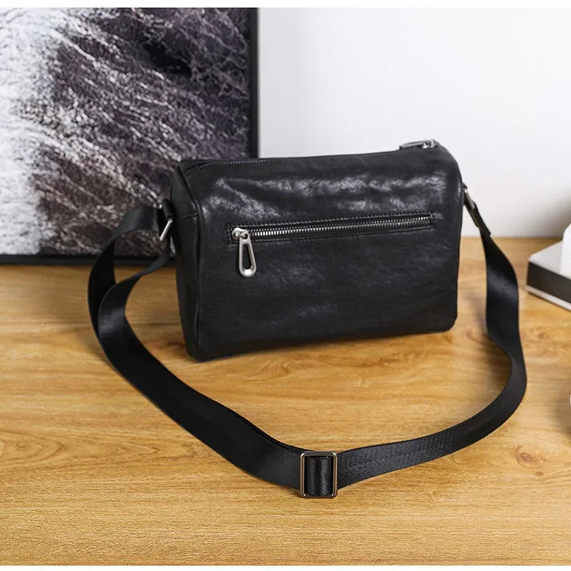 SENOFAN Brand Shoulder Bag Men Korean Leather Genuine Cowhide Crossbody Messenger Bags For Man Luxury Designer Sling Bag Male