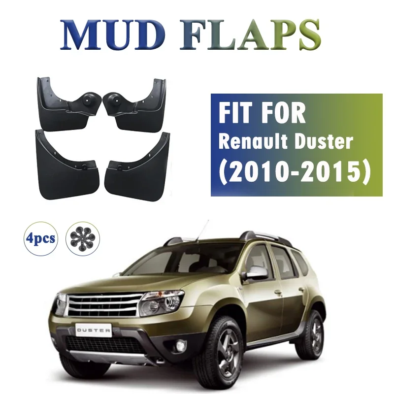 

2010 2011 2012 2013 2014 2015 FOR Renault Duster Mud Flaps Guard Splash Mudguard Fender Mudflaps Car Accessories Front Rear 4pcs