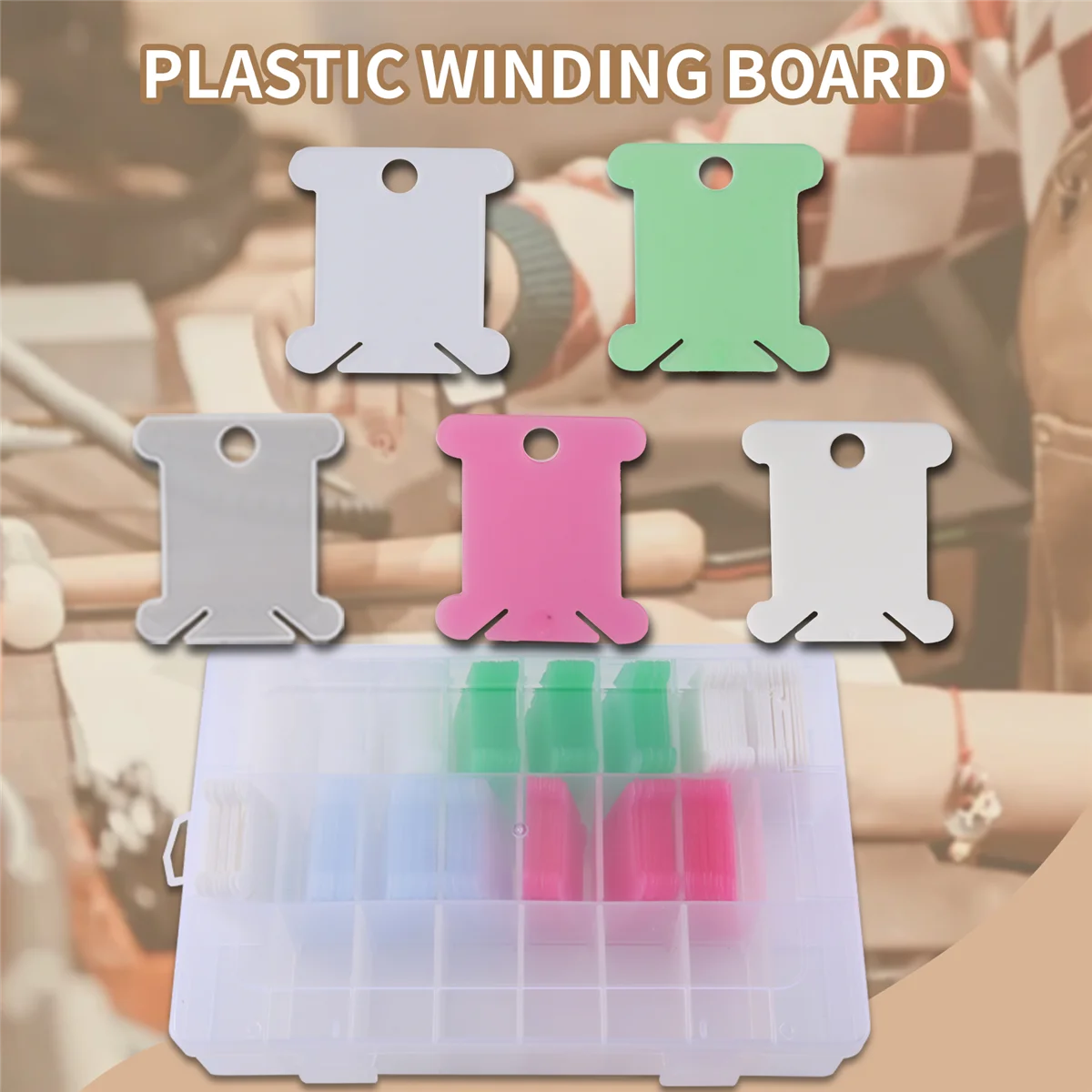 152Pcs Accessories Including Embroidery Thread Bobbins Organizer Box and Floss Number Sticker