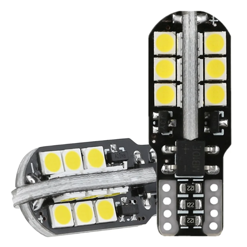 

50pcs W5W T10 Car LED License Plate Clearance Reading Light Bulb Auto Door Lamp 3030 24SMD White Yellow Red Ice Blue DC12V