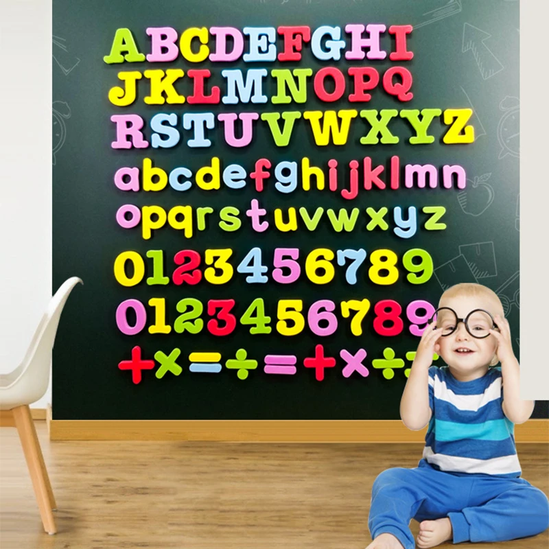 

Magnetic Letters Numbers Alphabet ABC 123 Fridge Magnets Plastic Educational Preschool Learning Toy Set Uppercase Lowercase Math