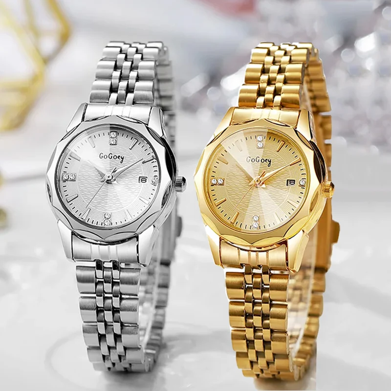 High Quality Steel Strap Watch for Women Fashion Complete Calendar Wristwatch Luxury Gold Watch Ladies Quartz Watches Wholesale
