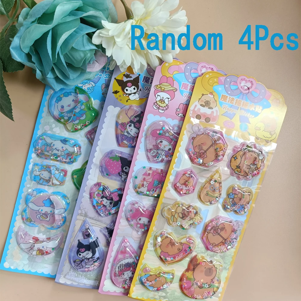

@Kawaii Sanrio Hello Kitty Sticker Cartoon Laser Diy Stickers Decals Stationery Wholesale Kids Toys Gifts