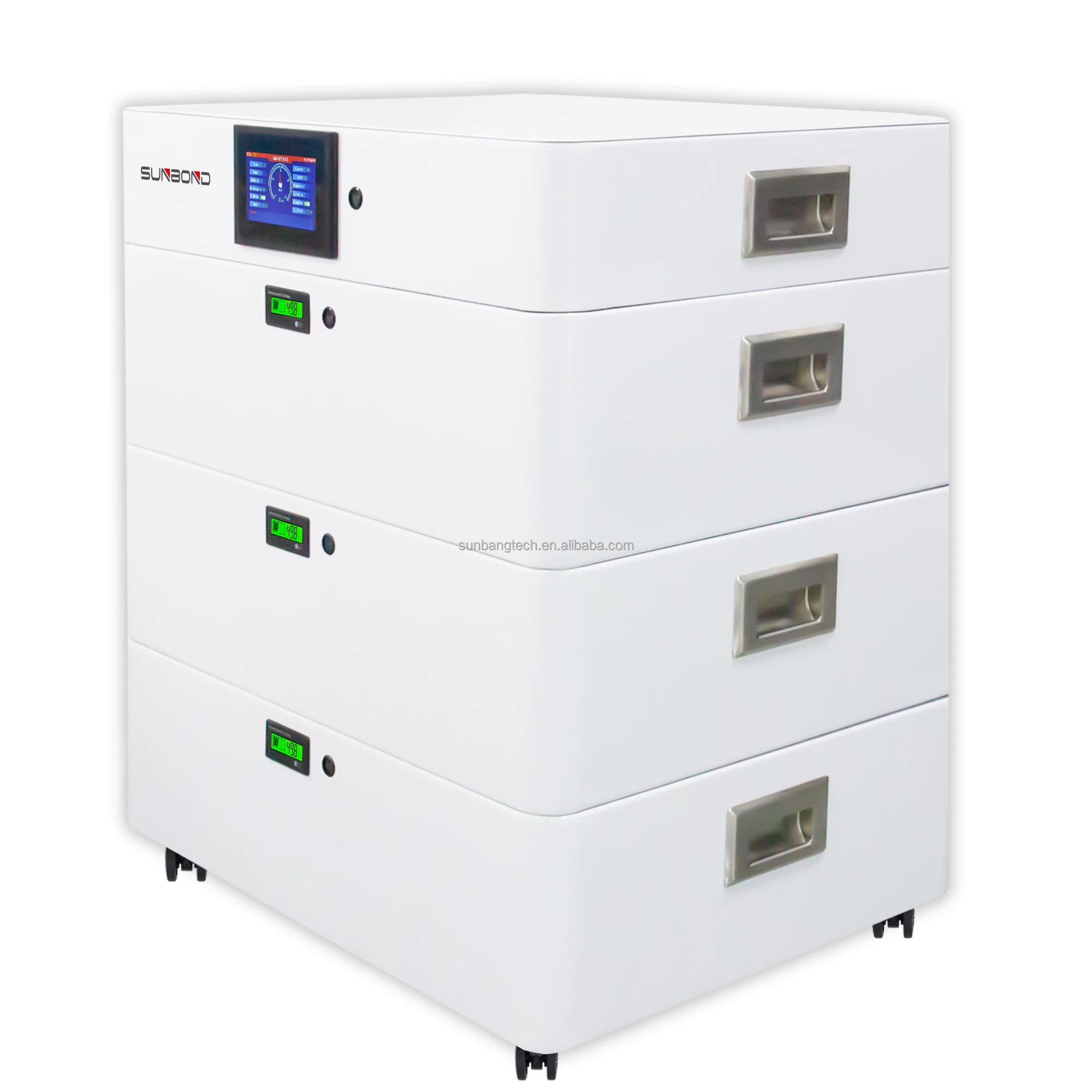 SUNBOND 48V LiFePO4 Battery Stackable Lithium Battery 48V 200Ah 300ah 10KWh 30KWh 50KWh Stacked Type Energy Storage Battery