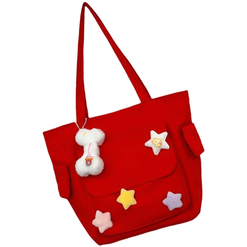 

Women Large Capacity Shoulder Bag Top Handle Handbag Lovely Cartoon Armpit Bag