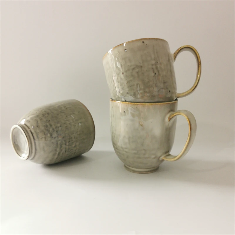 European-style ceramic mugs rustic household coffee cups milk cups oatmeal cups teacups 350ml.