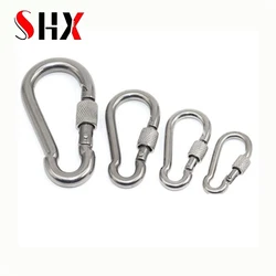 M6/M8/M10 Multifunctional 304 Stainless Steel Spring Snap Carabiner Quick Link Lock Ring Hook snap shackle Chain Fastener Hook