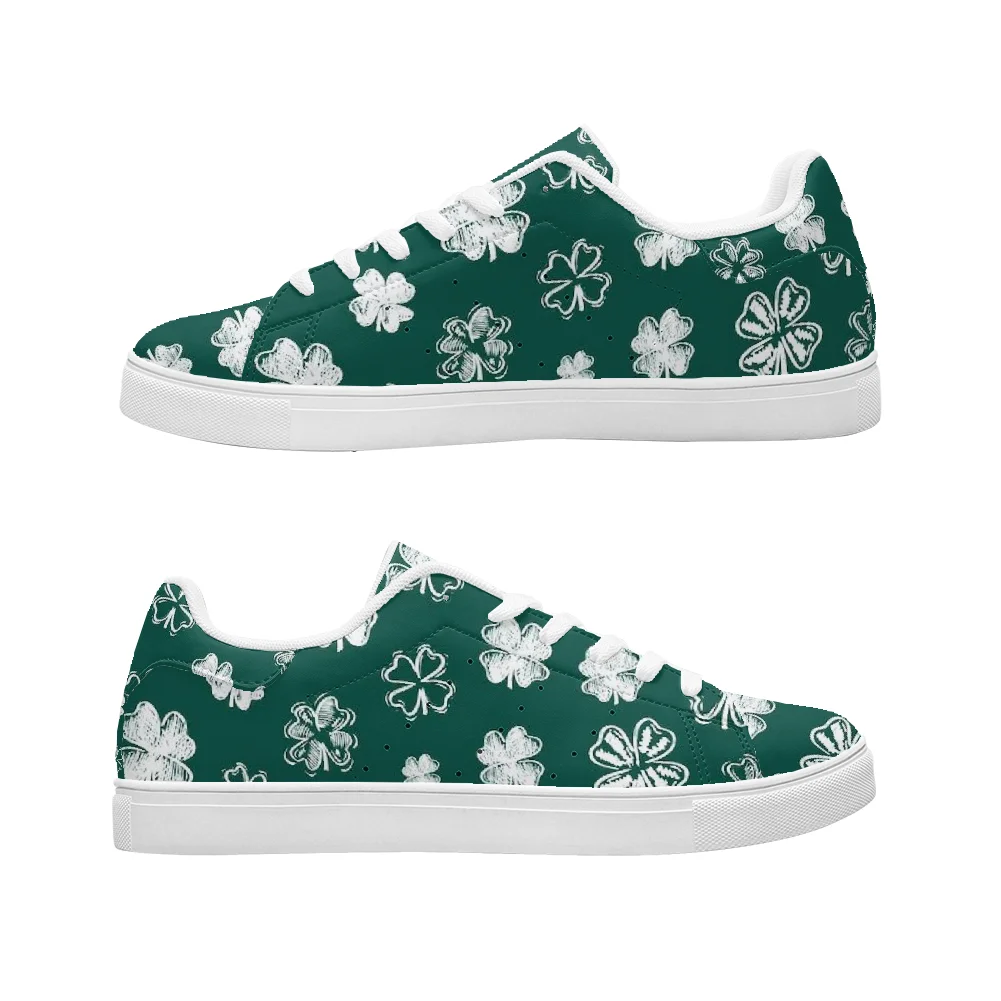 

Four-leaf clover print green casual sports shoes high-quality fashion shoes for teenagers sport shoes