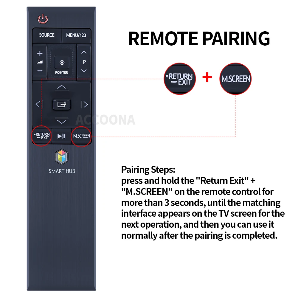 BN59-01221B BN59-01221J Replacement voice Remote Control For SAMSUNG Smart Hub TV