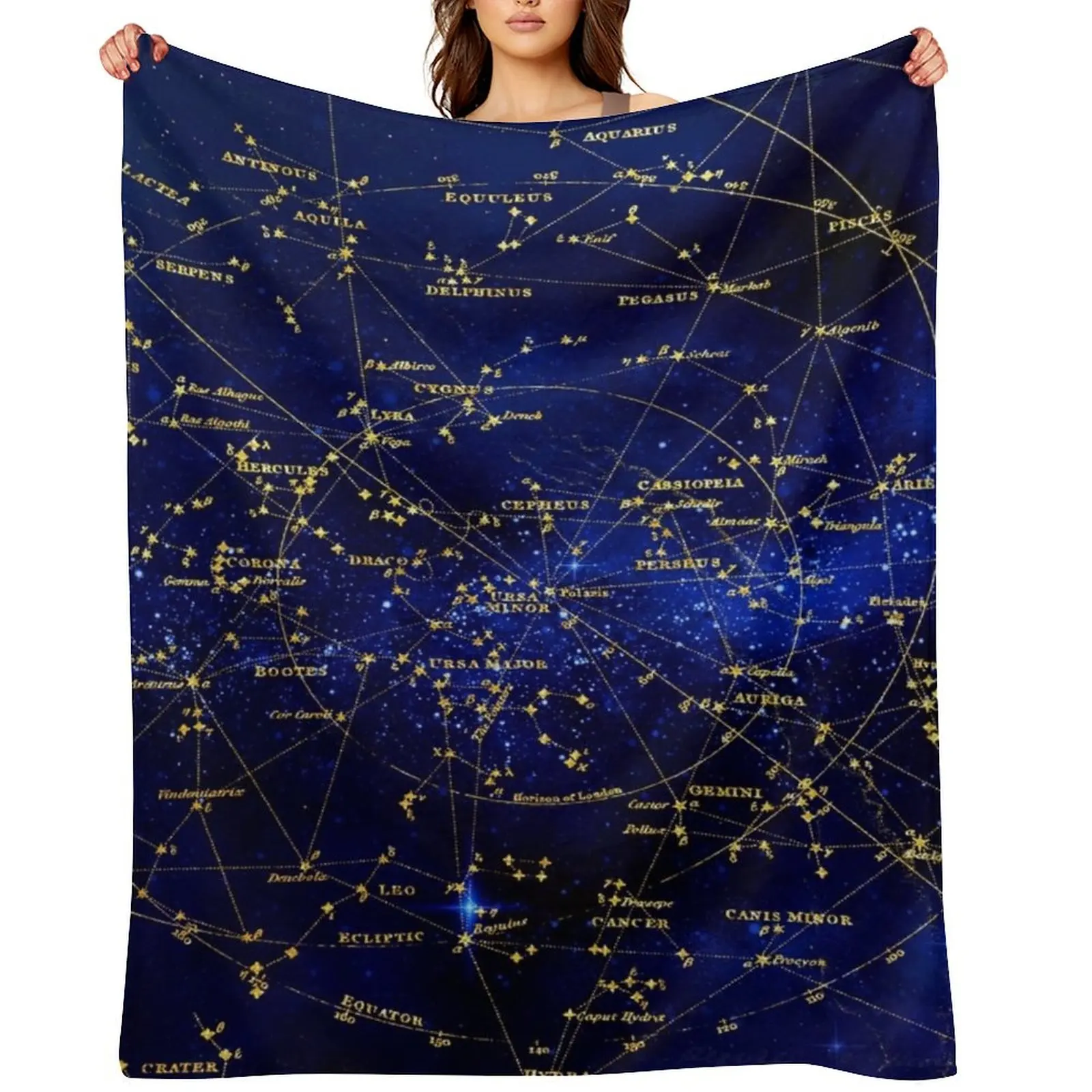 

Star map Throw Blanket Thermals For Travel For Baby Bed Fashionable Softest Blankets