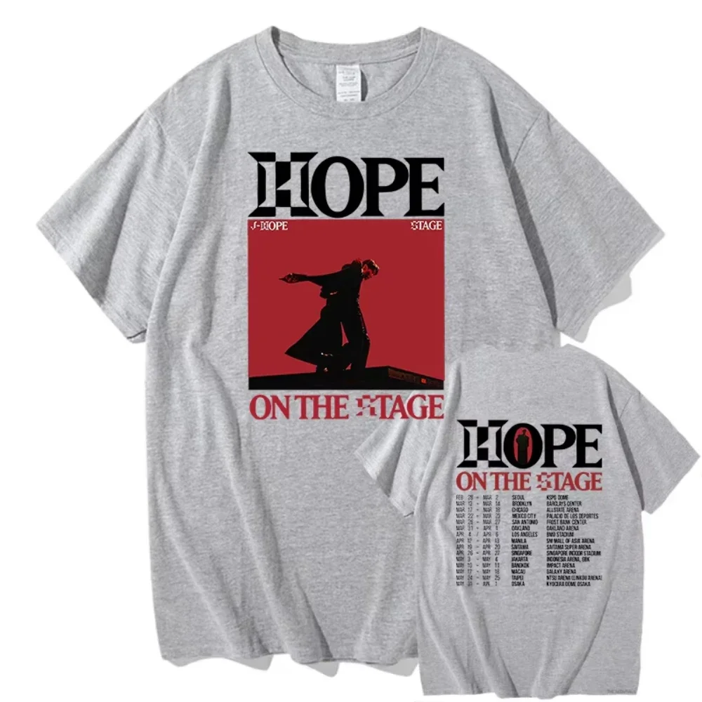 J-Hope Hope on The Stage Tour Tshirts Graphic Print T-shirts Men and Women Fashion Hip Hop Tshirt Casual Short Sleeve T Shirts