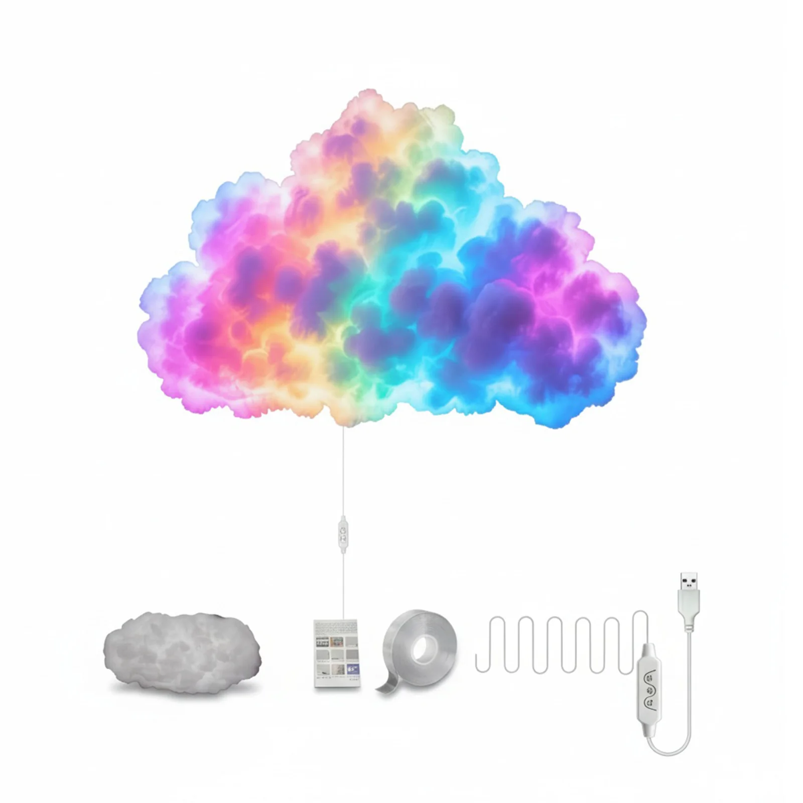 DIY Thundercloud LED Light USB-Powered Music Sync Color Changing Led Lights for Bedroom Gaming Room