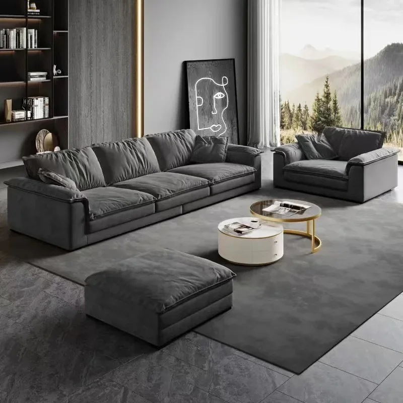 Cat scratching cloth sofa sailing light luxury living room modern simple technology Italian minimalist super deep sitting