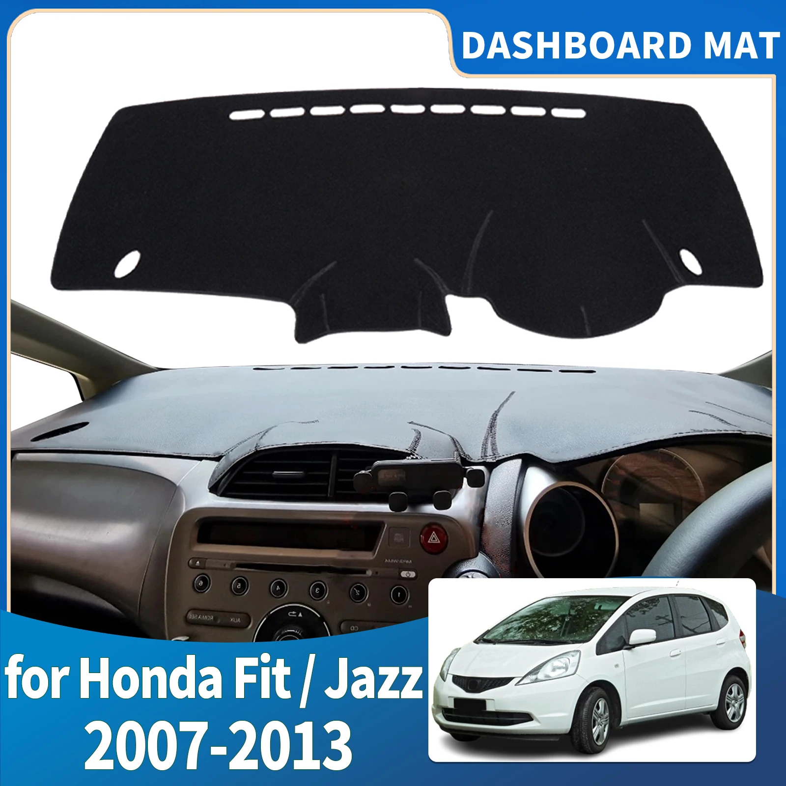 لهوندا جاز 2007-2013 صالح المكوك 2011-2014 داشمات غطاء لوحة القيادة وسادة واقية السجاد اكسسوارات السيارات داشمات ظلة