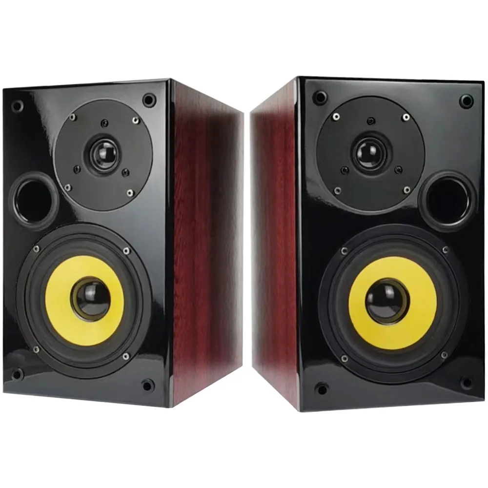 5-дюймовые пассивные стереоколонки 8 Ом 200 Вт 2.0 HiFi, полочные колонки для дома, для подключения к усилителю.