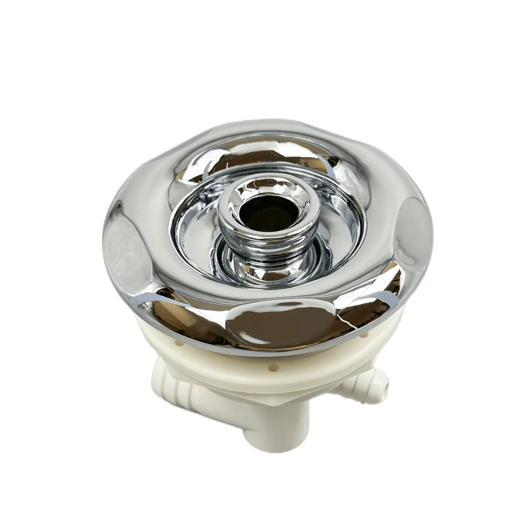 Buse de Jet de Baignoire à Fleurs Concaves, Couvercle Réglable, ABS Chrome, PVC, Énergie Corporel, Buse à Bulles, Φ 90mm
