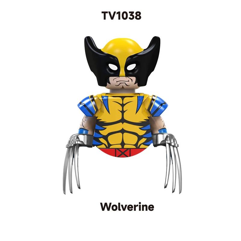 X-Men Hot toy New Marvel Wolverine Deadpool Mini Action Anime character building blocks Brick Assembly toy Party gift Puzzle toy