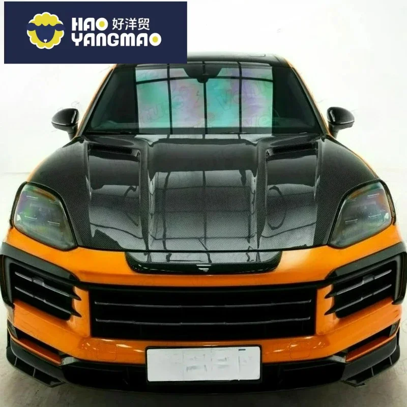 Suitable for UV-Resistant FORPorsche Cayenne 9Y0 Hood Dry Carbon Fiber 2018-2025