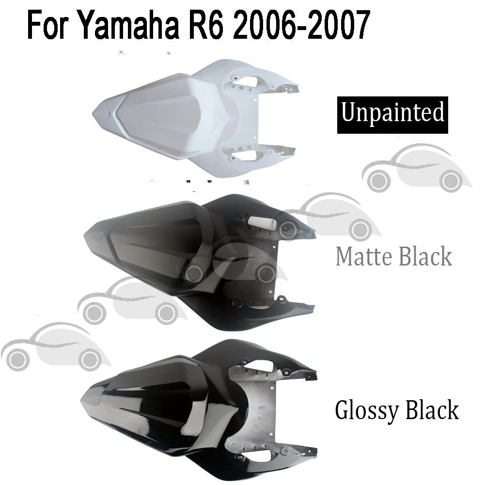 

Motorcycle Glossy Black/Matte BlackUnpainted WhiteRear Tail Fairing For Yamaha YZF R6 2006-2007