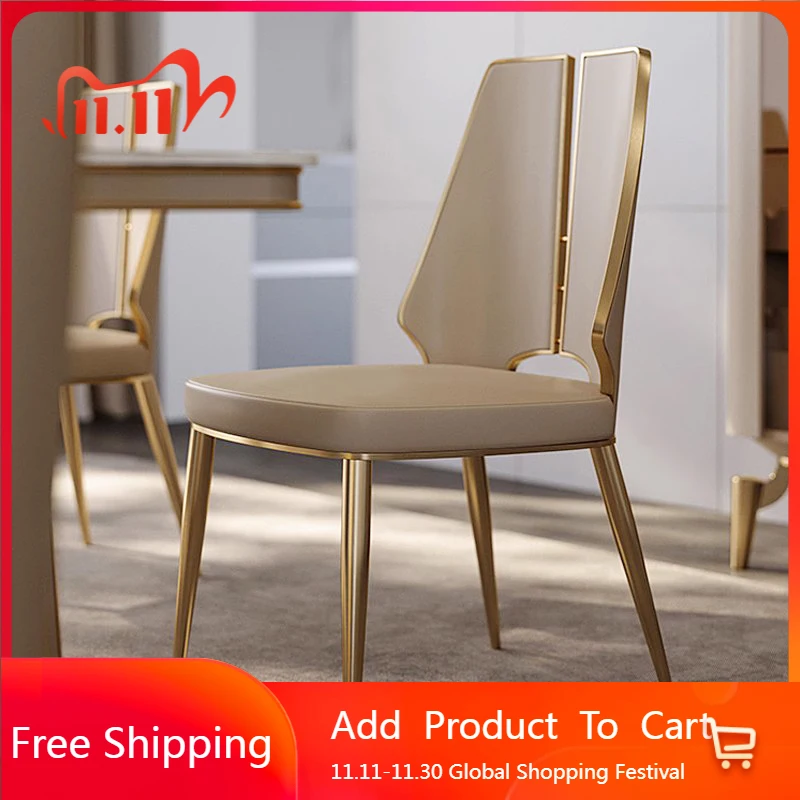 

Дизайнерские металлические обеденные стулья Трон Скандинавские роскошные кухонные обеденные стулья для отеля Эргономичный минималистский Silla Lounge Suite Мебель