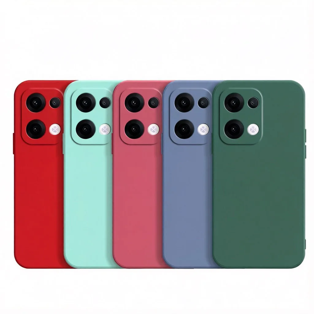 Flexible Liquid Silicone Case For OPPO Reno 14 13 Pro 5G 15F 14F 13F 13FS Protective Cover Bumper Fundas Coque Capa Reno13 F FS
