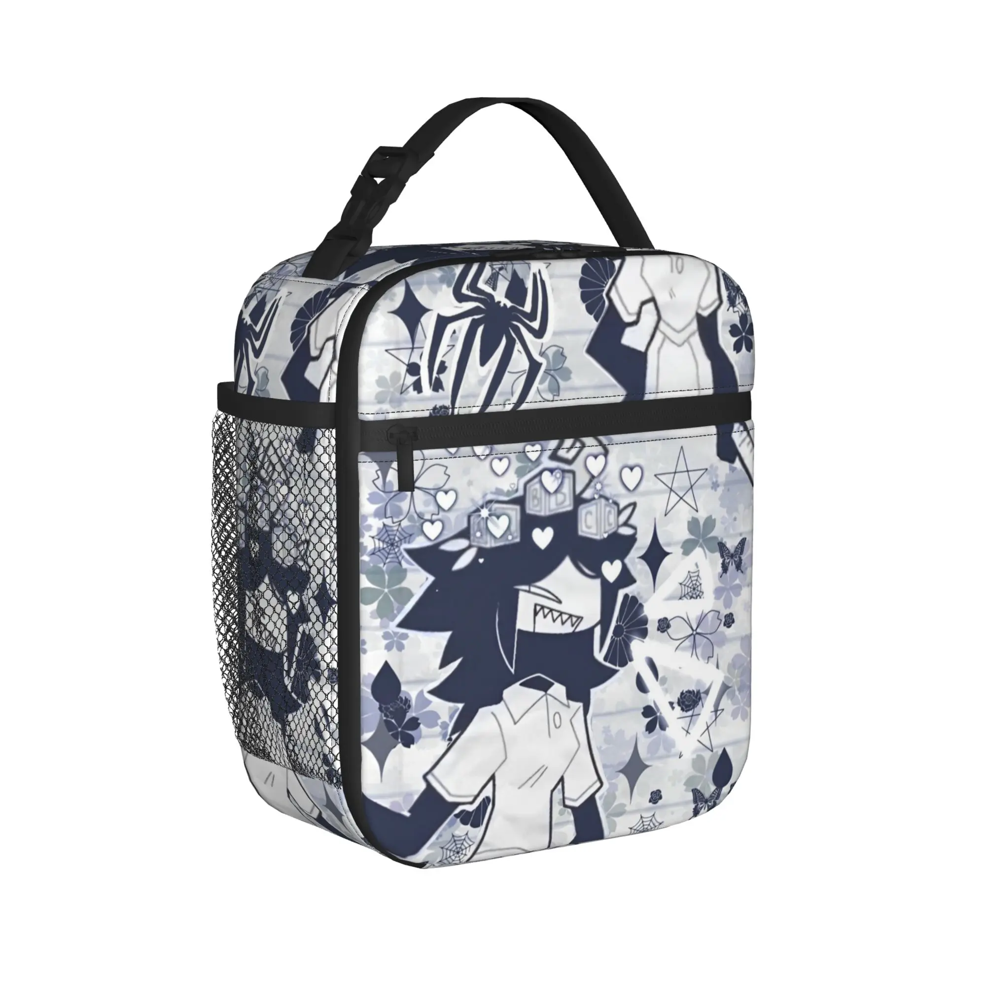 Cartoon Anime Miss Circle Insulated Lunch Bag High Capacity Paper Education Meal Container Thermal Bag Tote Lunch Box