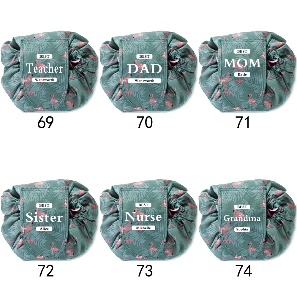 حقيبة مستحضرات التجميل المطبوعة برباط كسول، حقيبة تخزين متعددة الوظائف للسفر