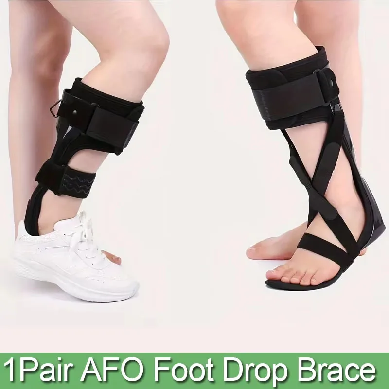 Ankle Foot Orthosis Drop Foot Stabilizer Ankle Support Straightener Foot Drop Brace Foot Drop Orthosis for Adults Stroke Tendon