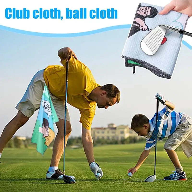 Sweat Towel Absorbent Golf Club Towel With Carabiner Clip Absorbent Golf Club Towel Soft Exercise Towel For Golf Carts Clubs