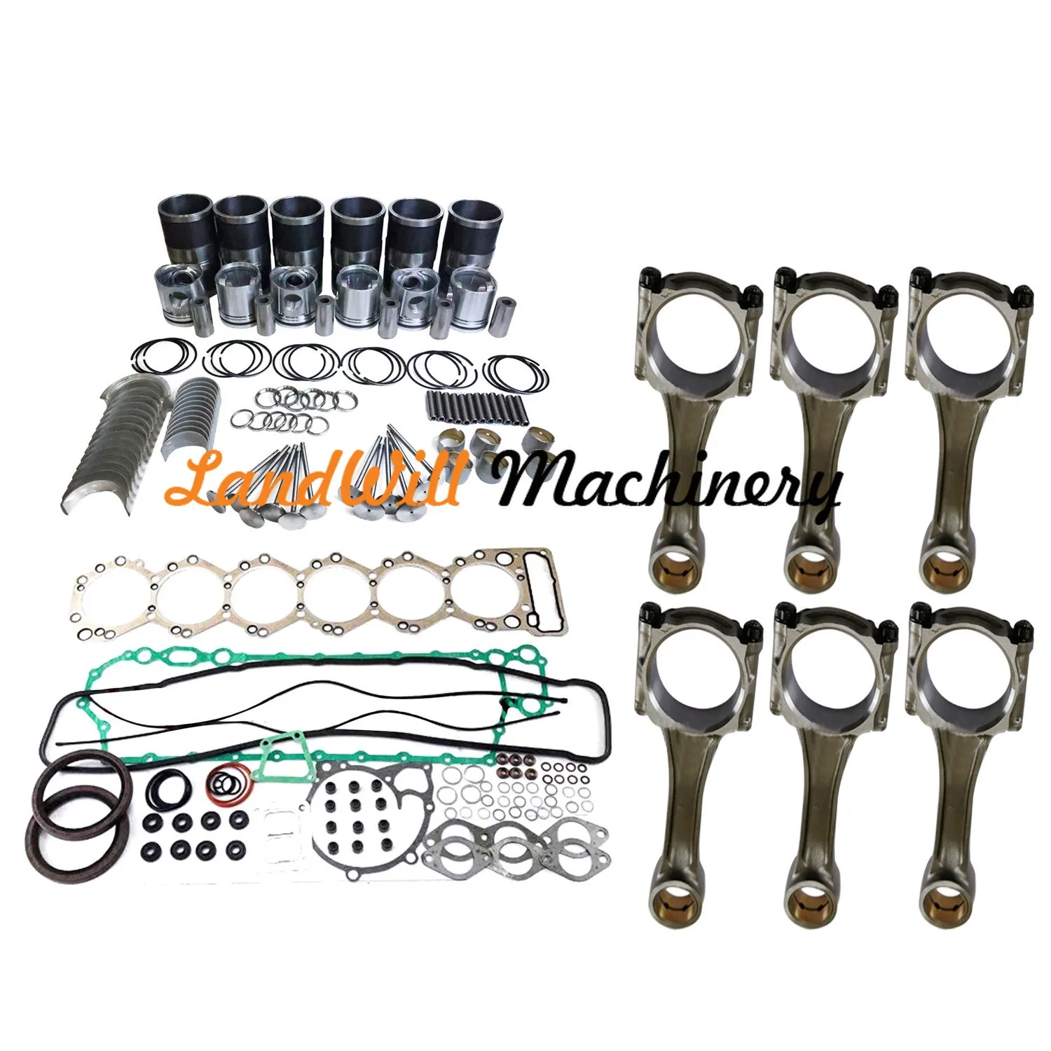 Overhaul Rebuild Kit Connecting Rod Fits For Isuzu 6SD1T Engine